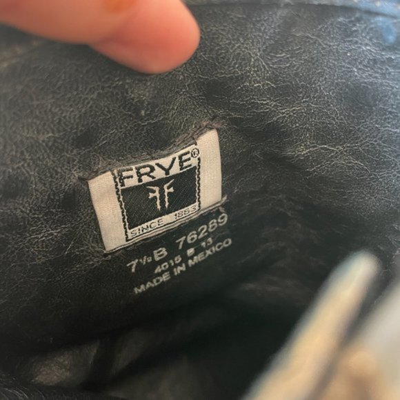 Frye Black Studded Combat Boots - Picture 6 of 6